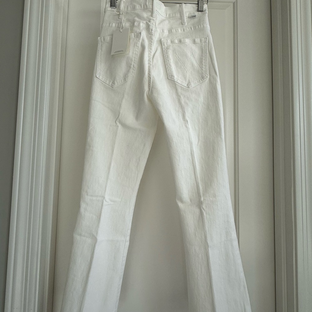 MOTHER The Hustler Ankle Fray White Women's Jeans Size 26 NWT - Picture 3 of 6